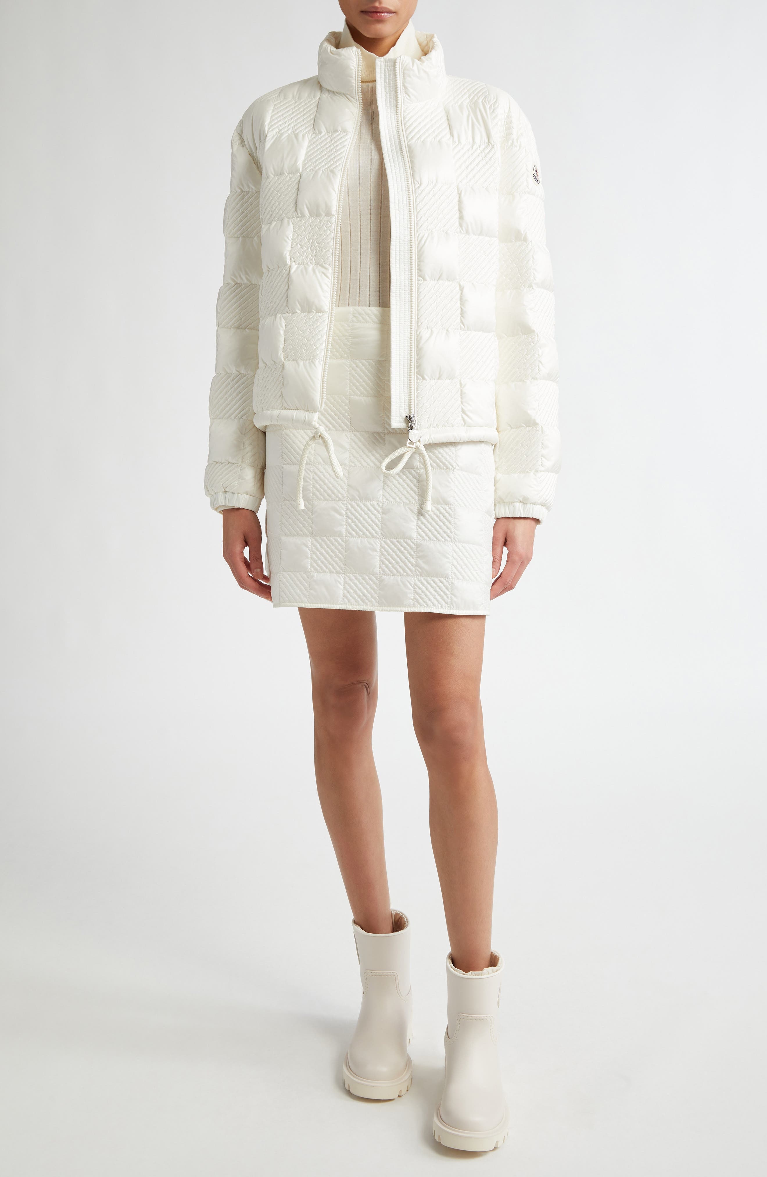 Quilted Nylon Miniskirt - 8