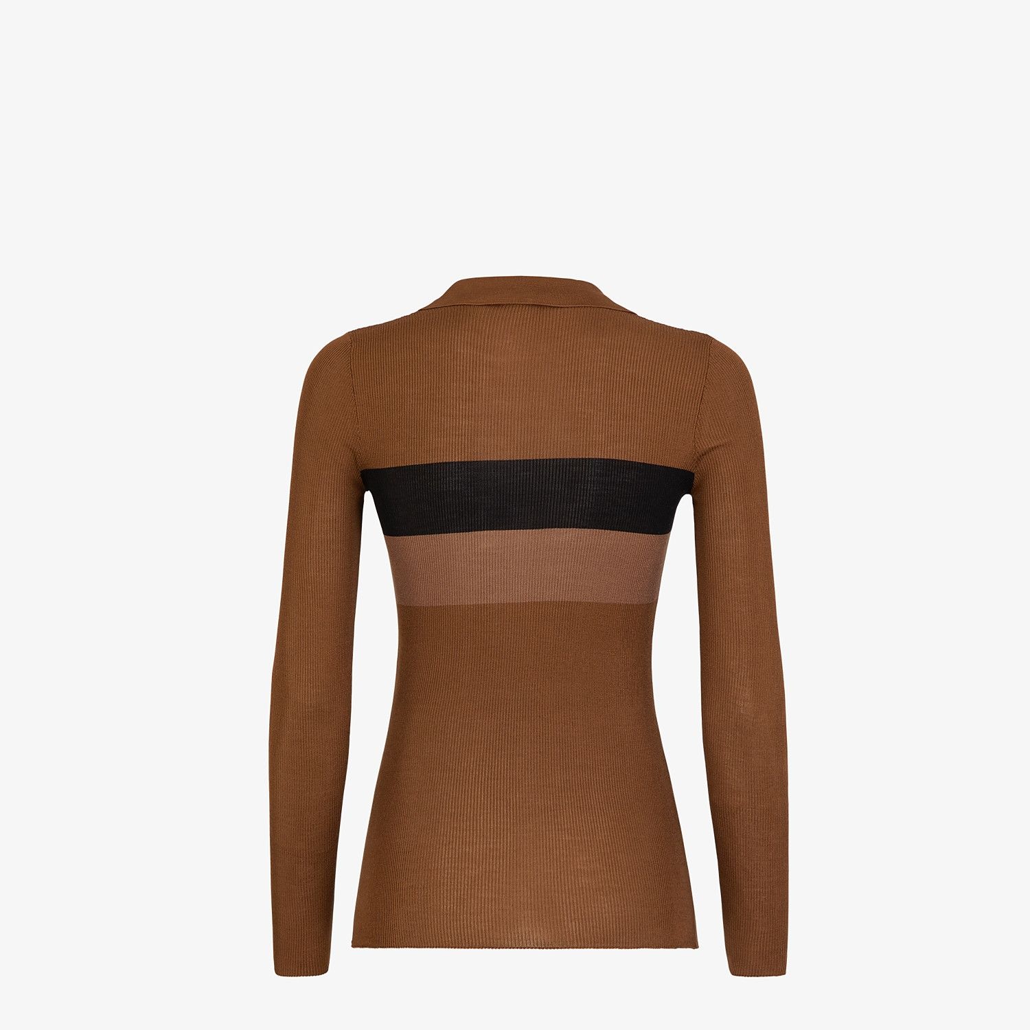 Brown silk sweater - 2