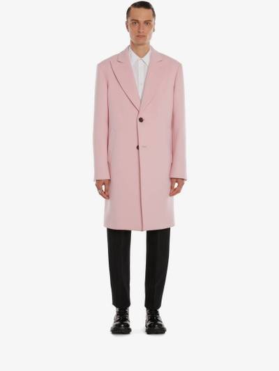 Alexander McQueen Oversized Wool Felt Coat in Sugar Pink outlook
