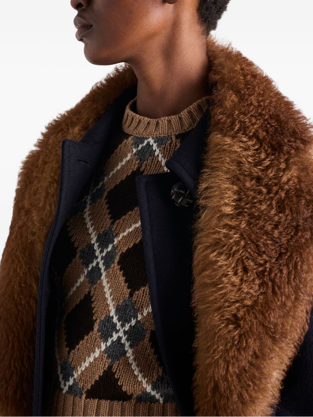 argyle-pattern crew-neck sweater - 5