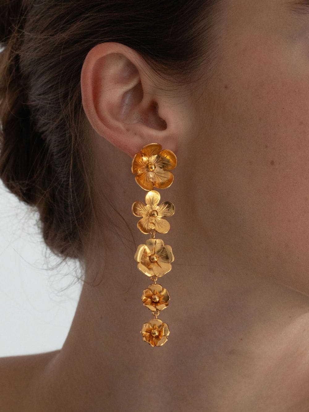 18kt gold plated Reign drop earrings - 3