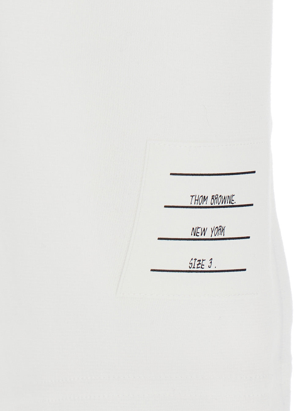 Thom Browne Men White Crewneck T-Shirt With Rwb Detail On Neck And Sleeve In Cotton Man - 3