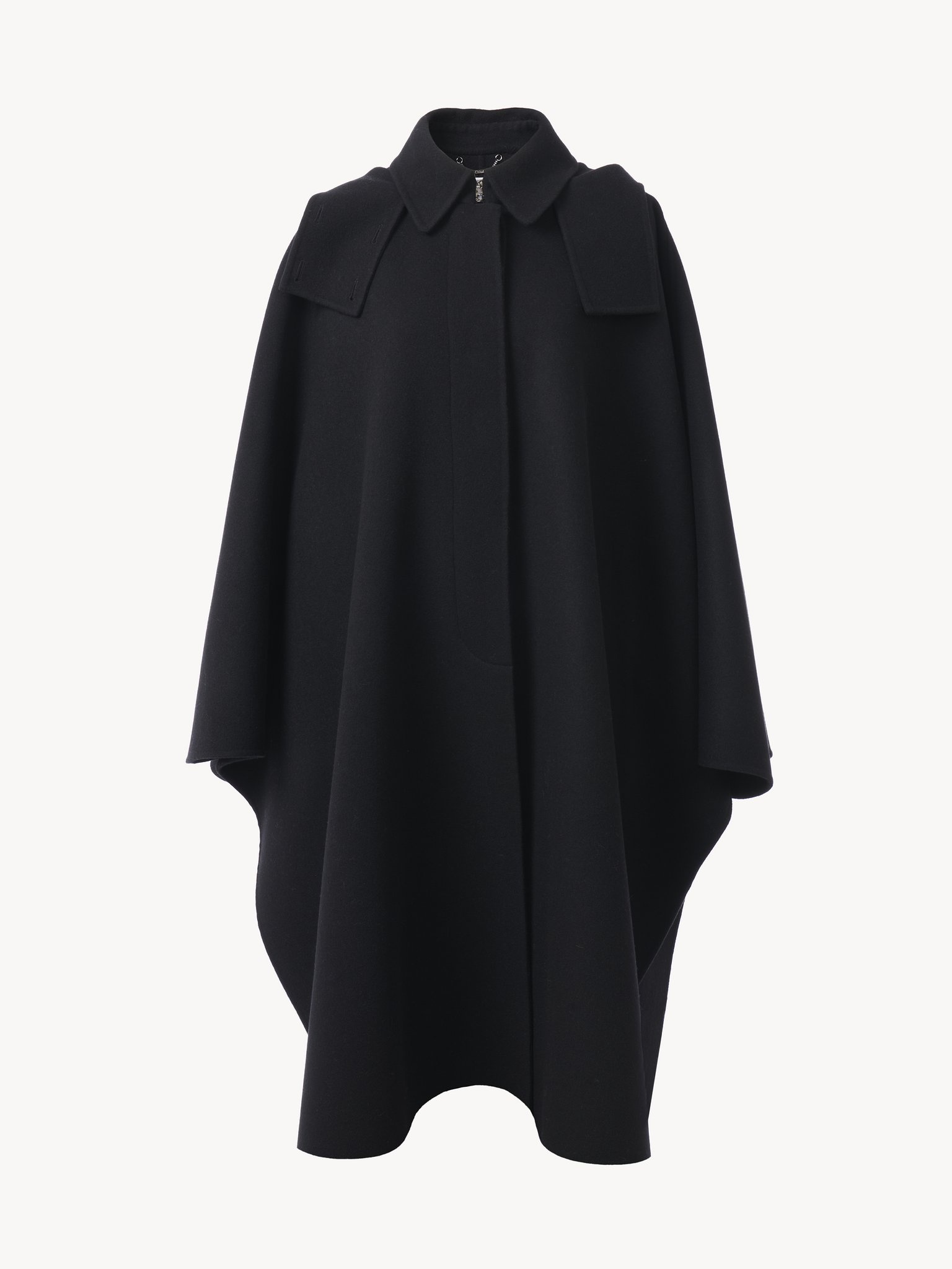 HOODED CAPE COAT - 2