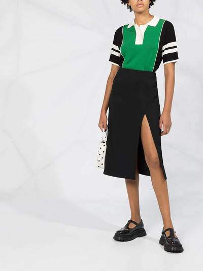 REDValentino side slit midi skirt outlook