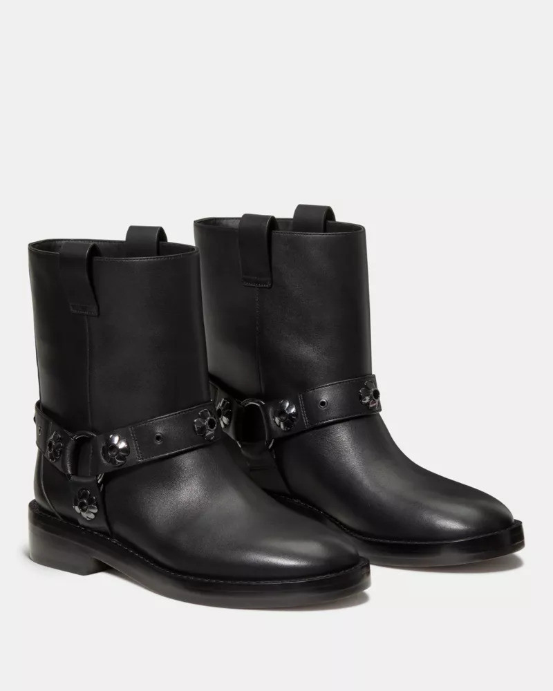 Spade Flower Stud Moto Boot 3