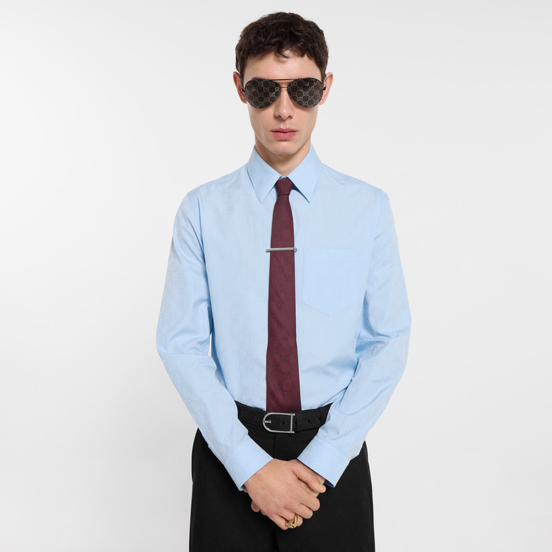 GG silk cotton tie 3