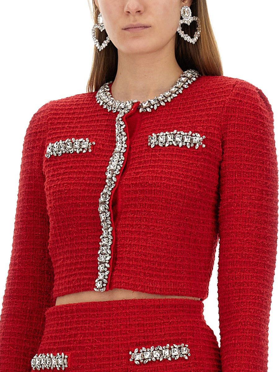 Self-Portrait Women Textured Knit Cardigan - 4