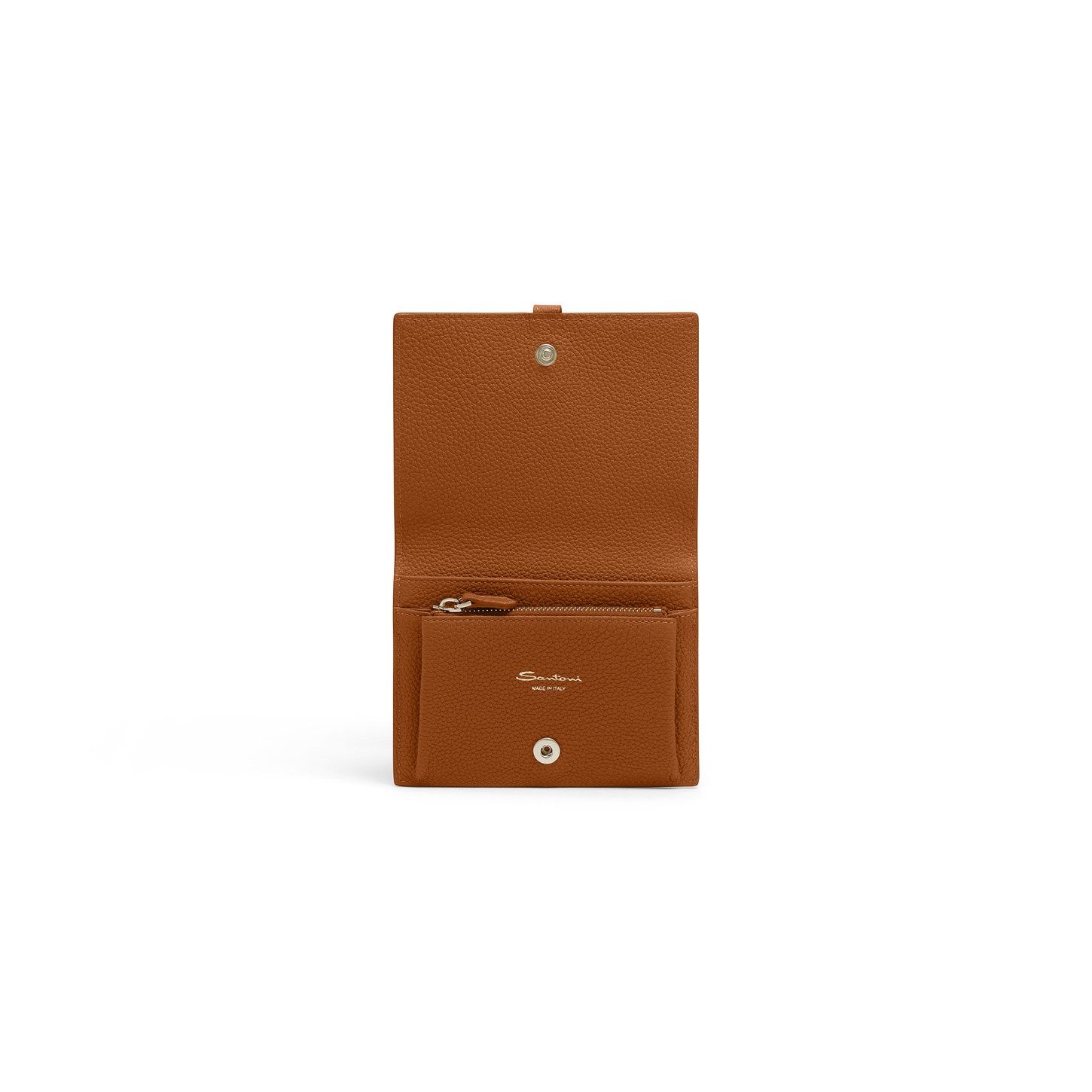 Light brown tumbled leather wallet with coin pocket - 4