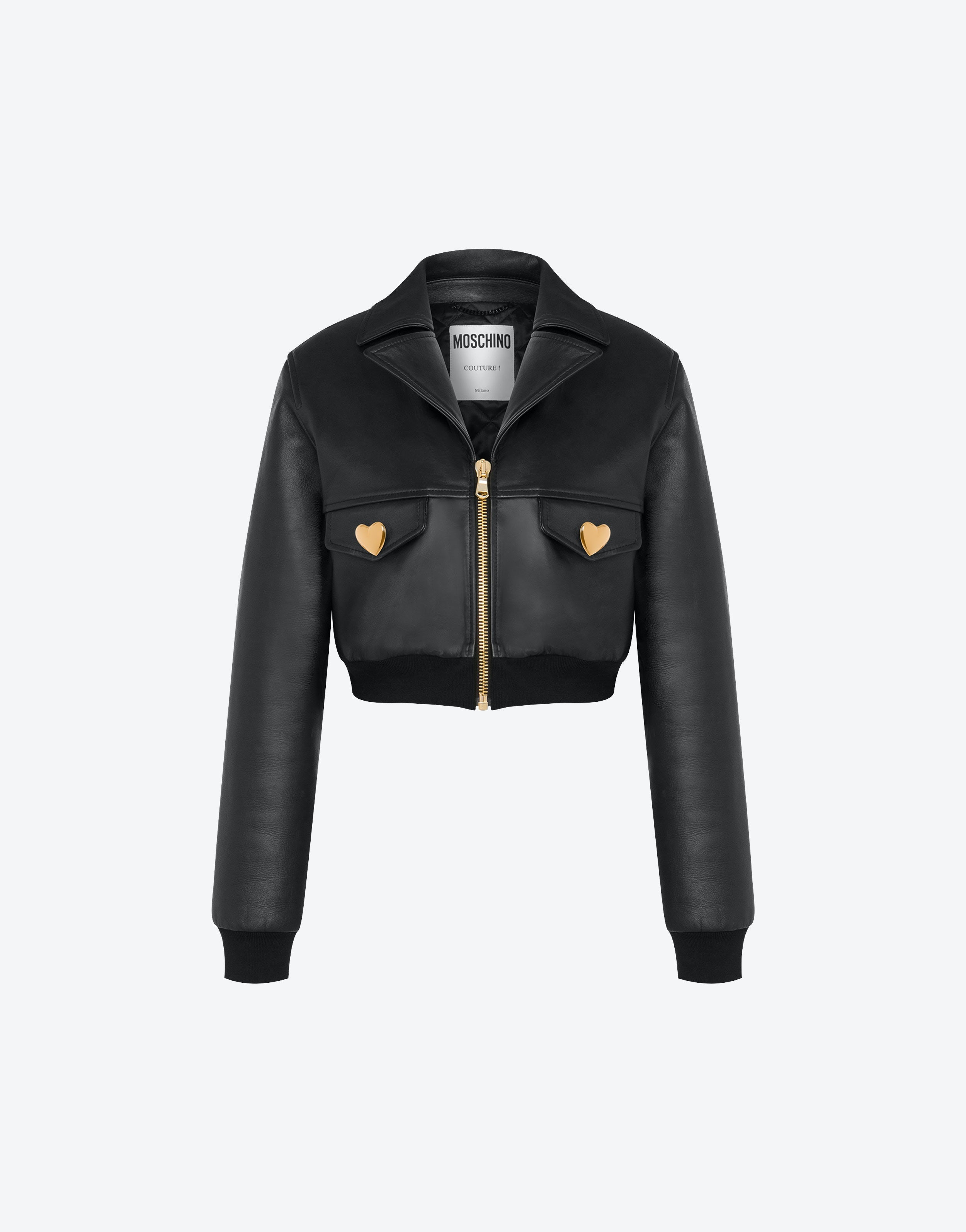 HEART BUTTONS NAPPA LEATHER JACKET - 1
