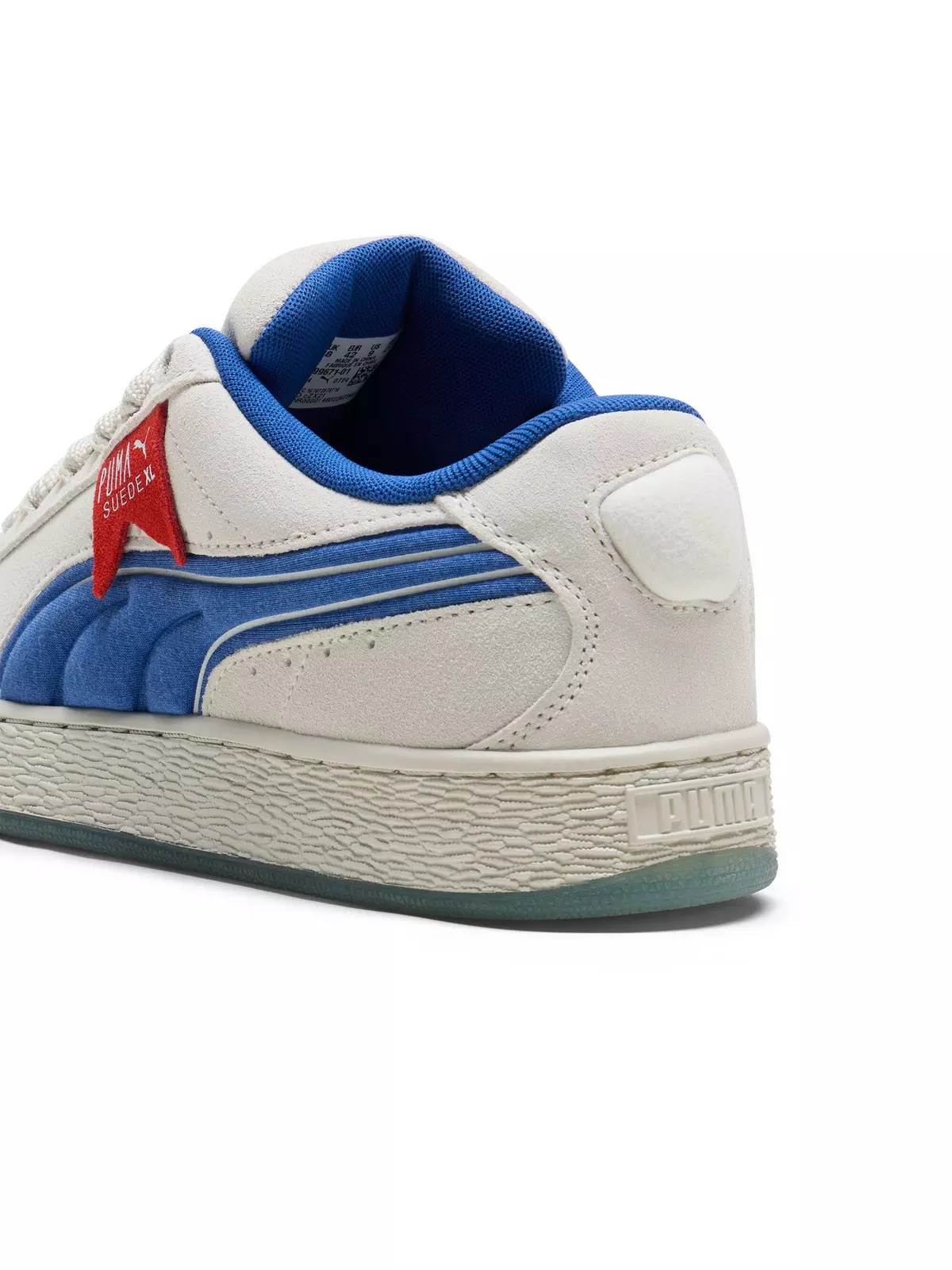 PUMA Suede XL Stay Puft "Warm White/Clyde Royal/PUMA Red" Men's Shoe - 6