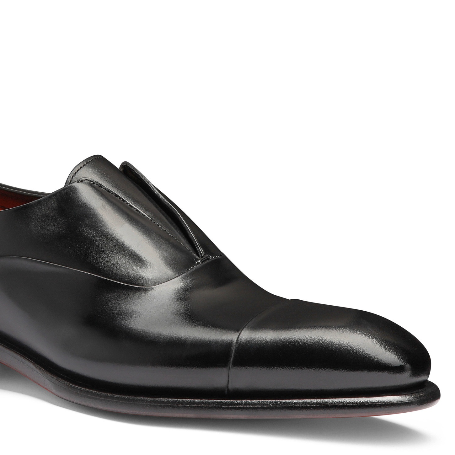 Men's black leather lace-up shoe - 6