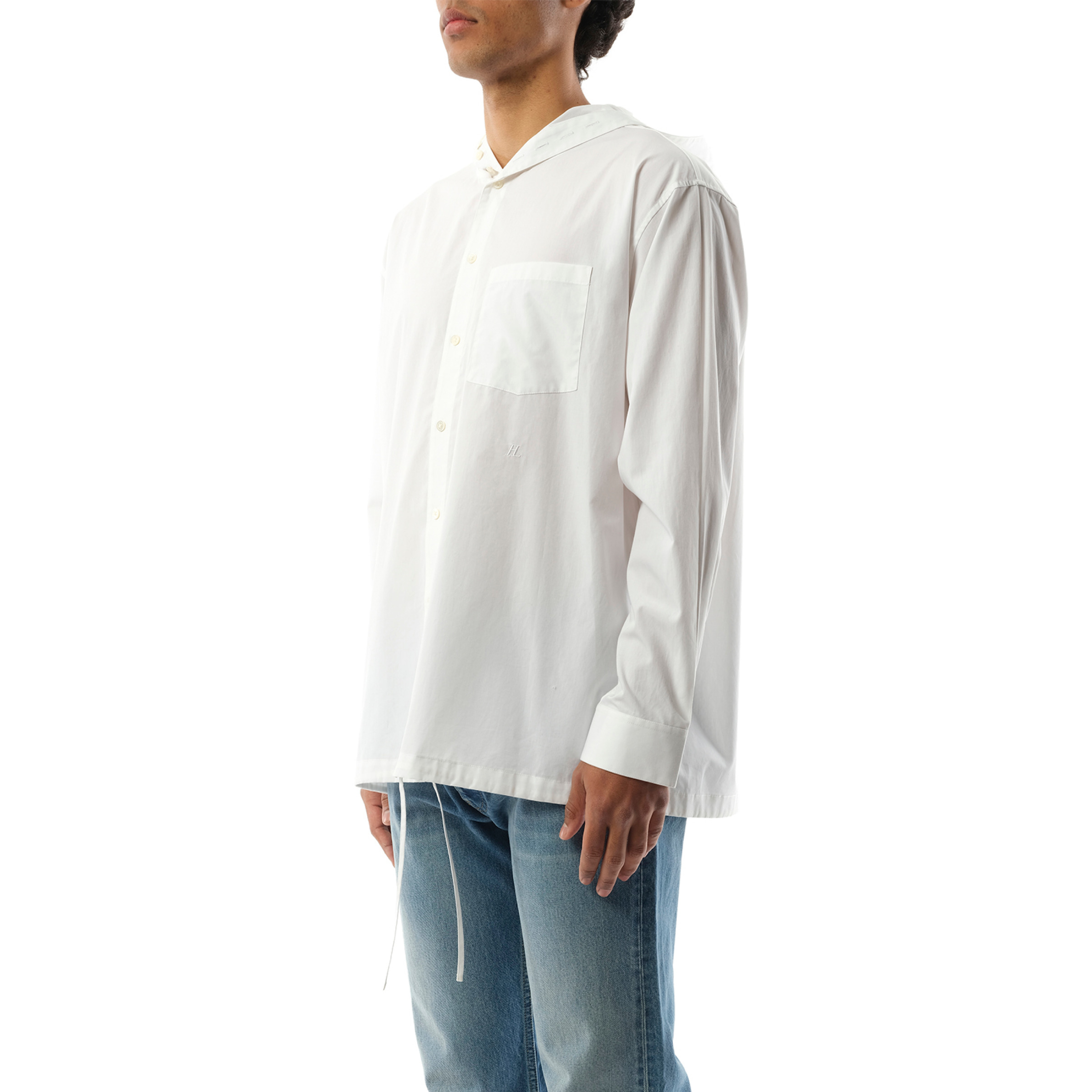 Hoodie Shirt in White - 5