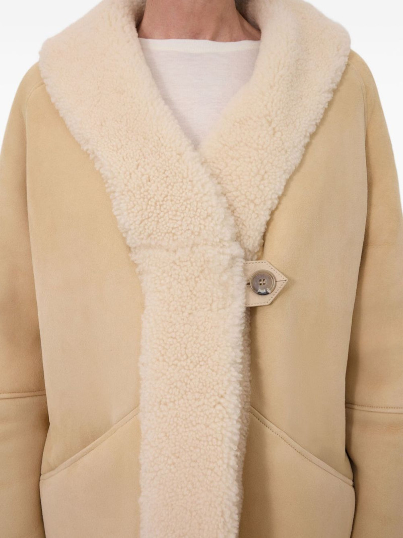 Isak elongated-lapel shearling coat 5