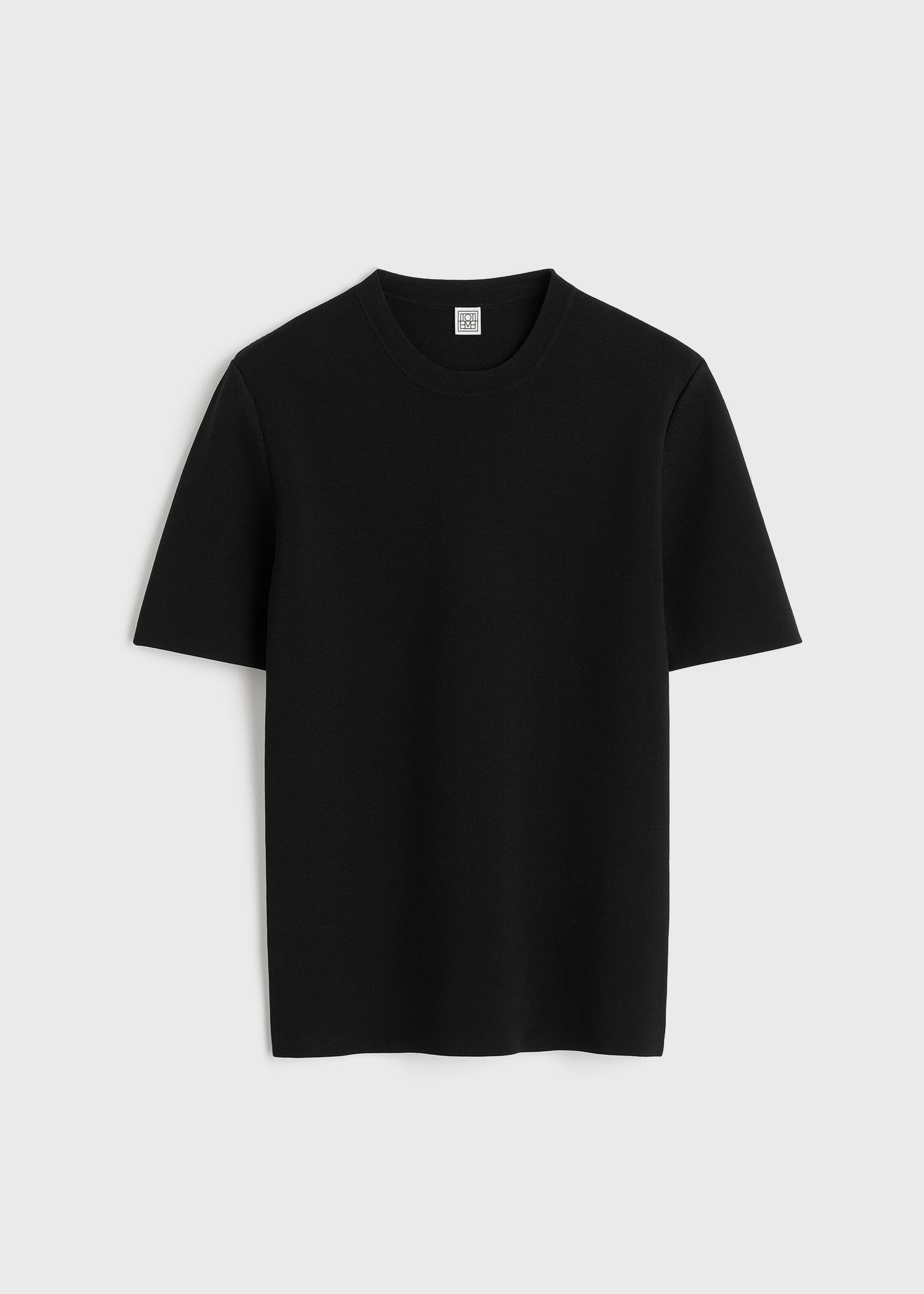 Compact knit tee black - 1
