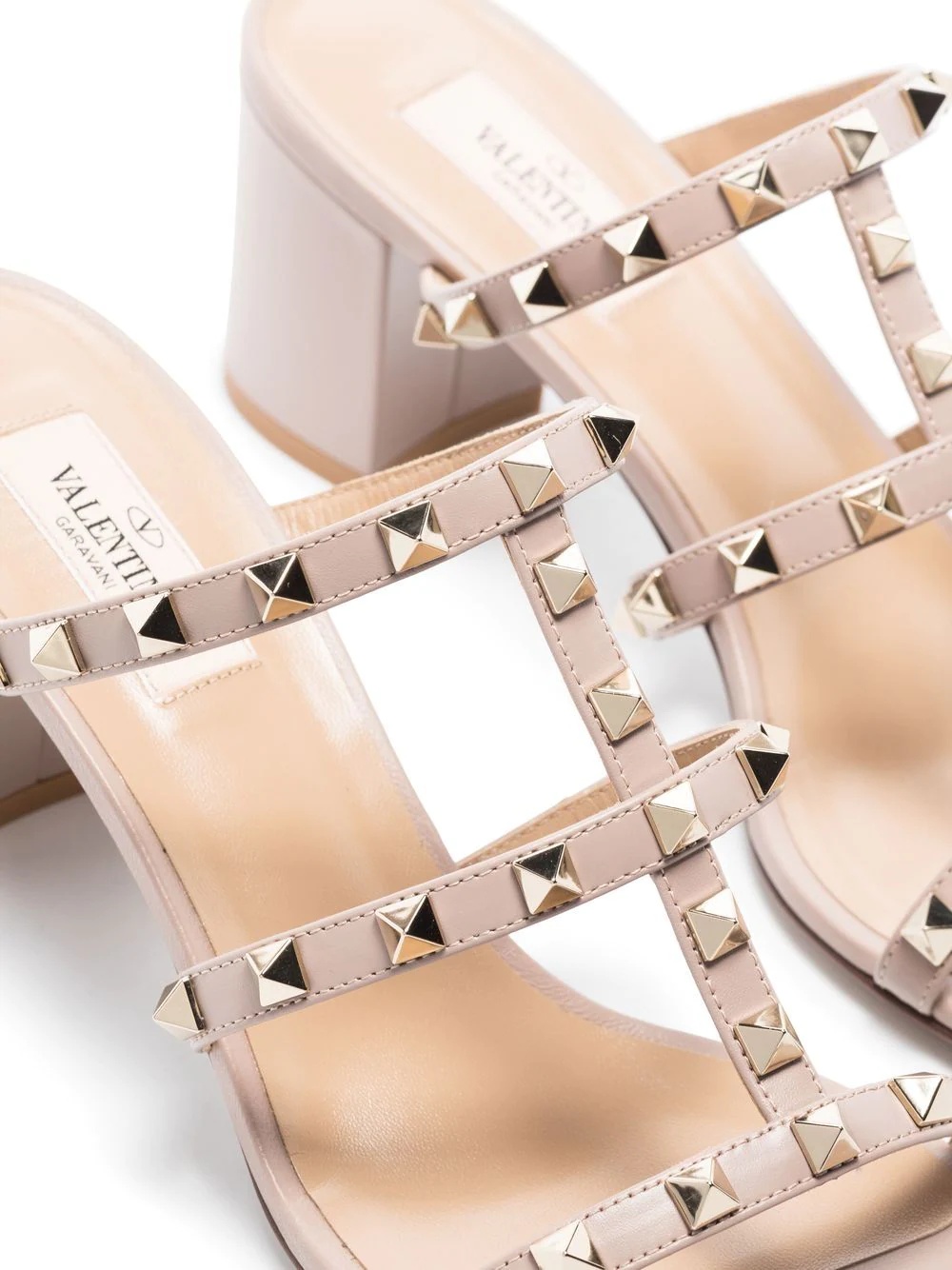 Rockstud leather sandals - 2