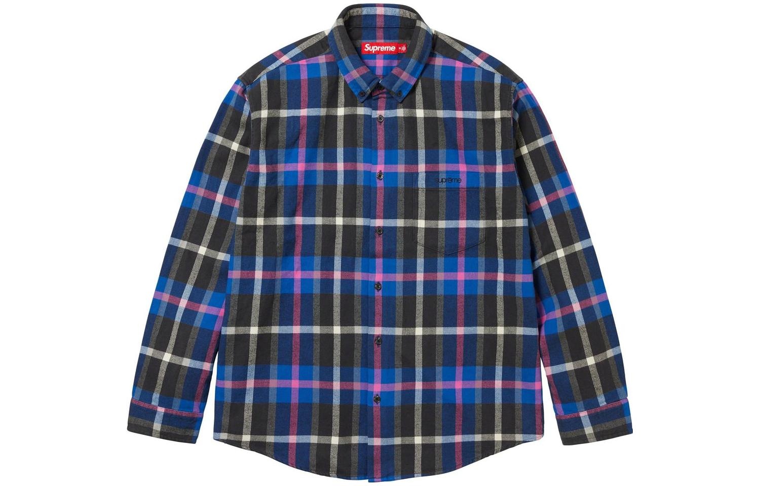 Supreme FW23 Week4 Plaid Flabbel Shirt 'Blue' SUP-FW23-082 - 2