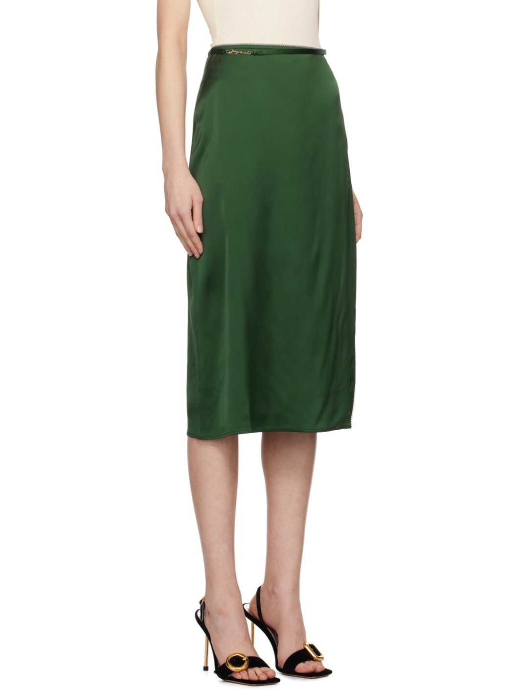 Green 'La Jupe Notte' Midi Skirt - 2