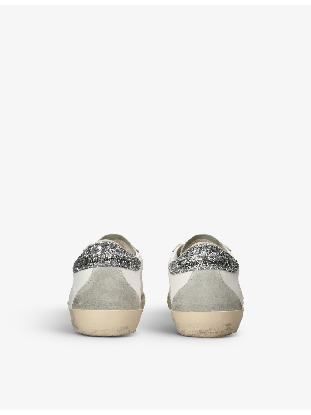 Super Star 10273 star-embellished suede-star leather trainers - 4