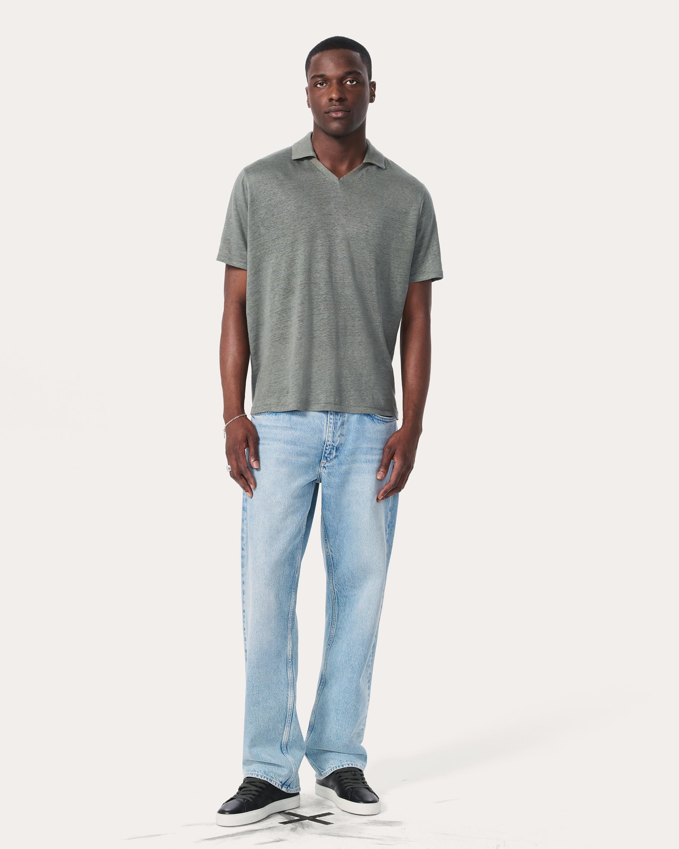 Linen Johnny Collar Polo - 3