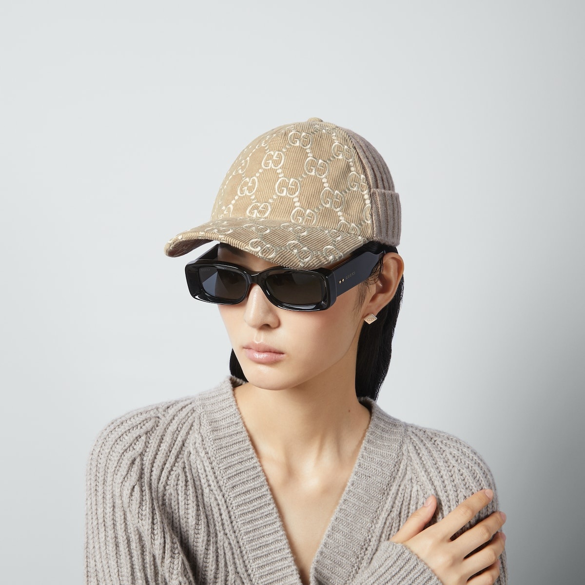 GG corduroy baseball hat - 4