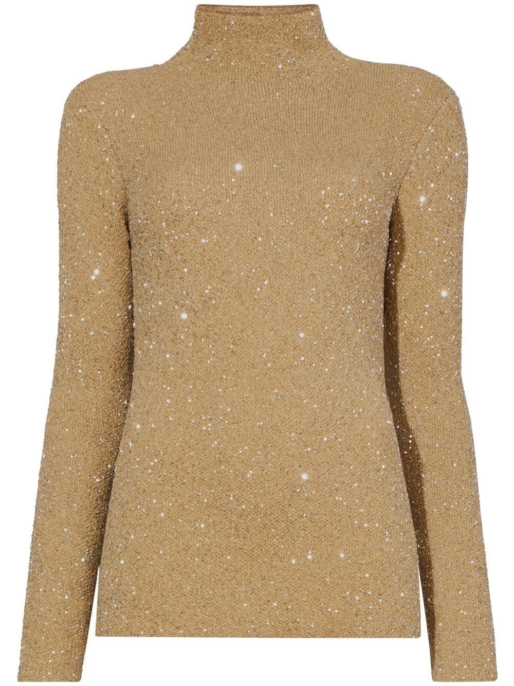 sequin-embellished cut-out jumper - 1