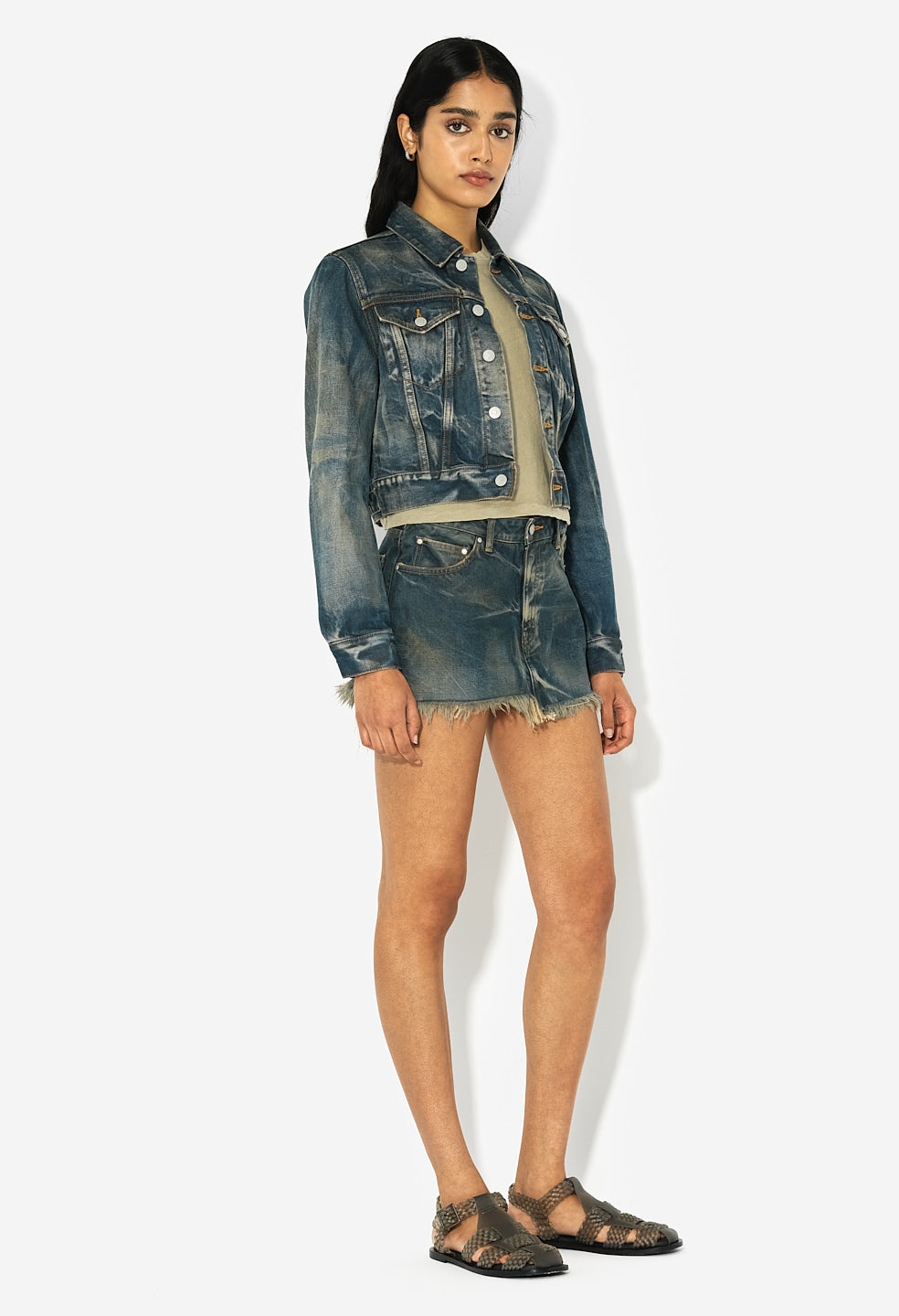 BRONCO DENIM SKIRT - 4