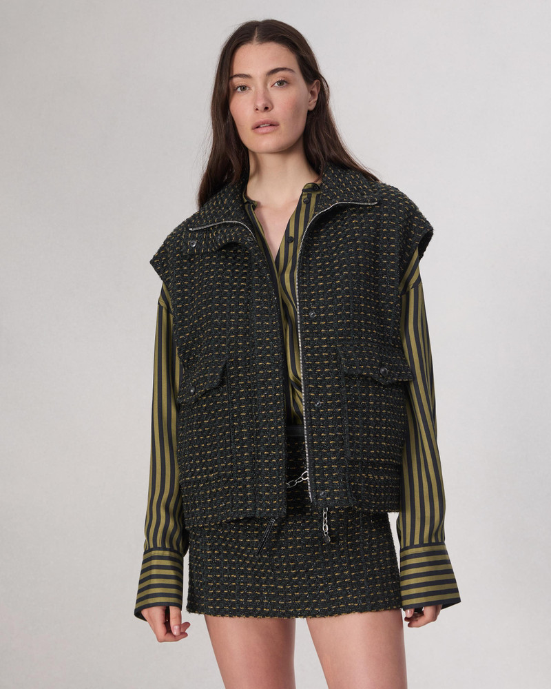 rag & bone Amina Tweed Vest outlook