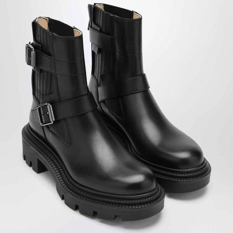 Christian Louboutin Black Leather Biker Boots Women - 2