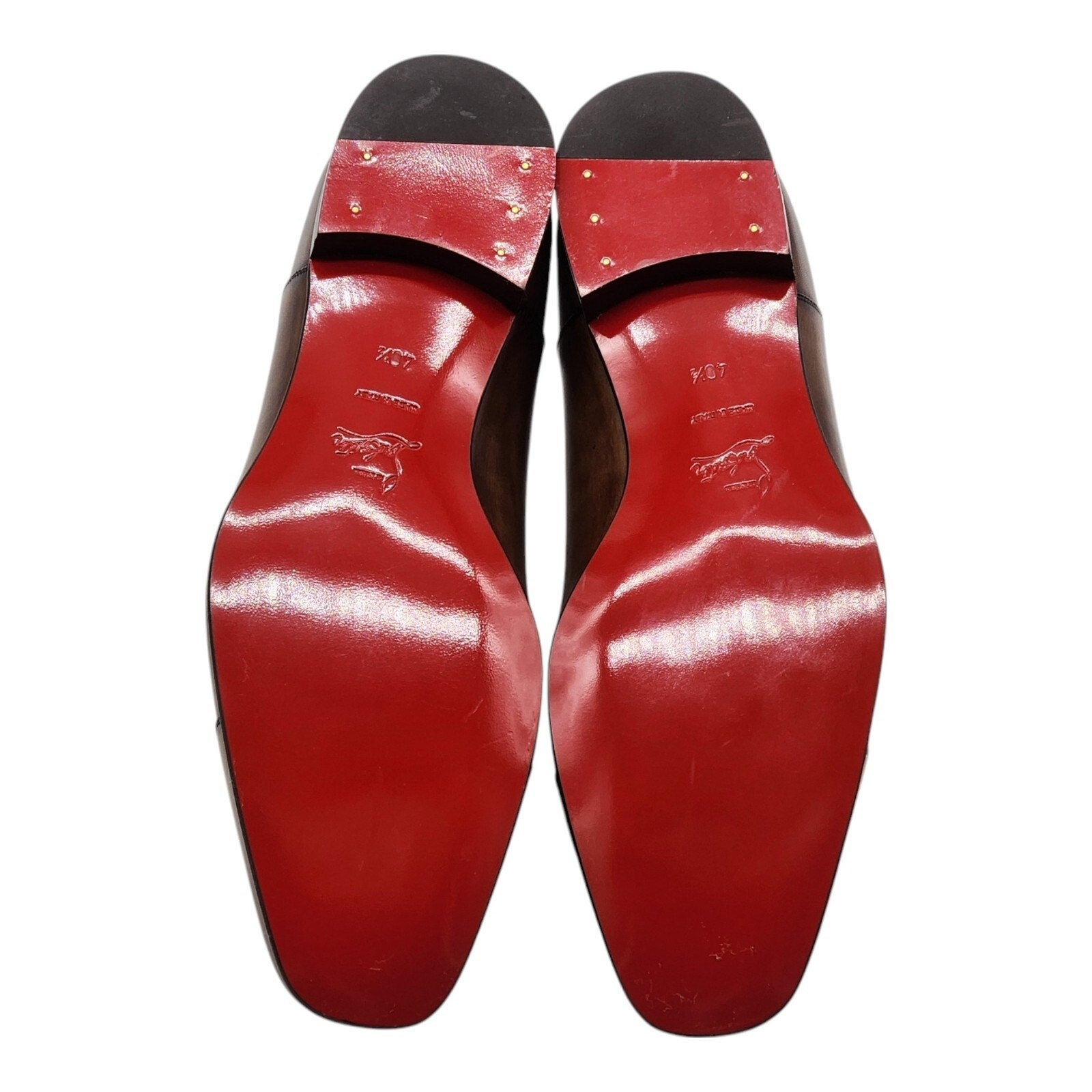 Christian Louboutin Greggo Leather Oxford Shoes Brown EU 40.5 US 7.5 - 5