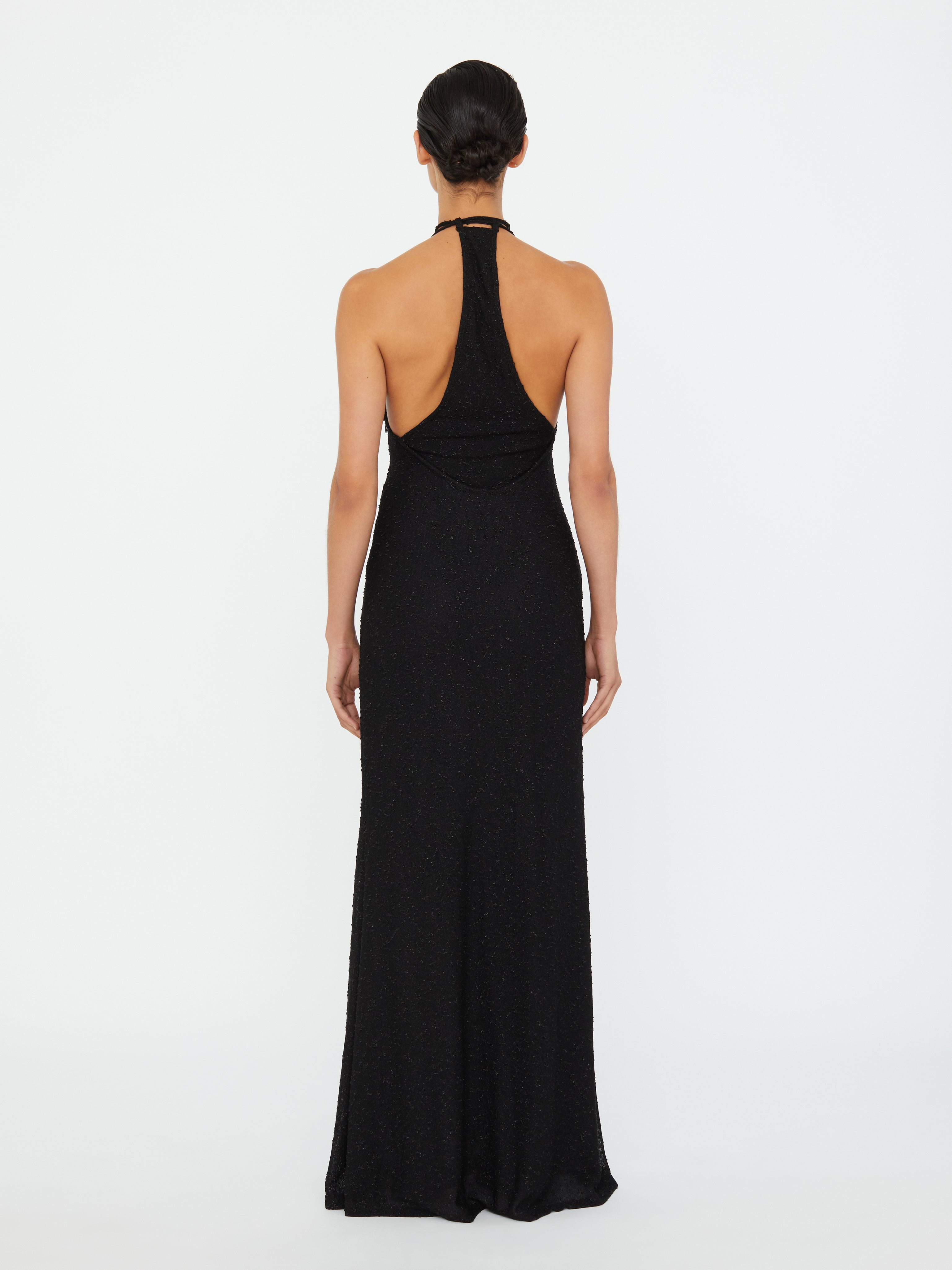 Imber Metallic Halter Dress - 5