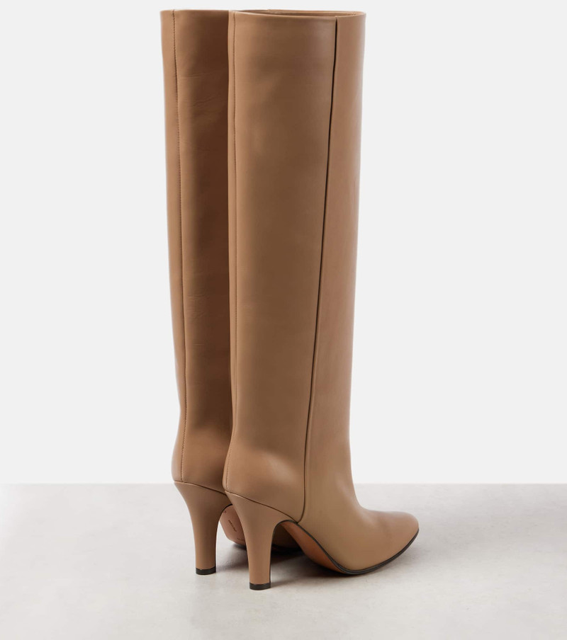 The Row Prudens leather knee-high boots outlook