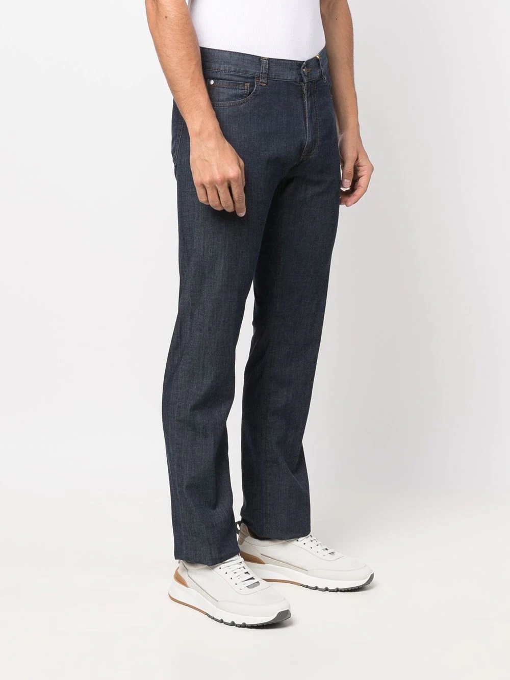 mid-rise straight leg jeans - 3