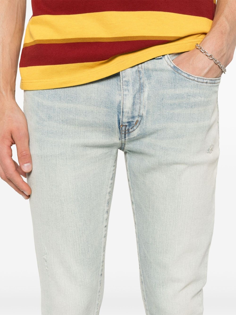 faded-effect straight jeans - 5