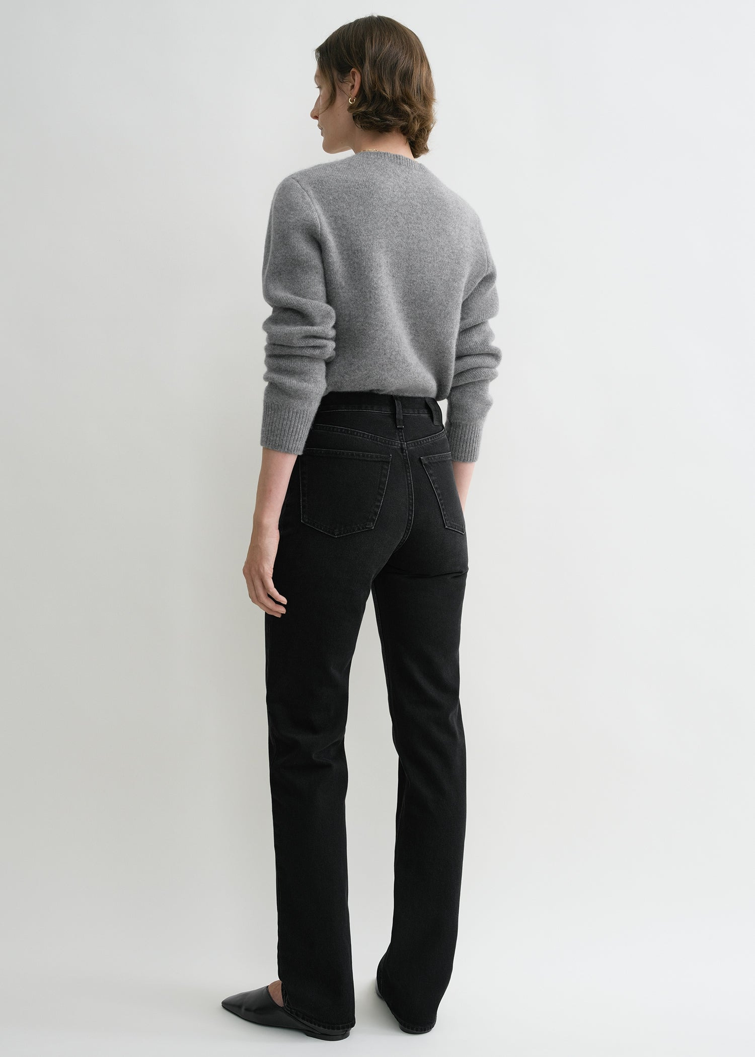 Classic cut denim full length faded black - 4