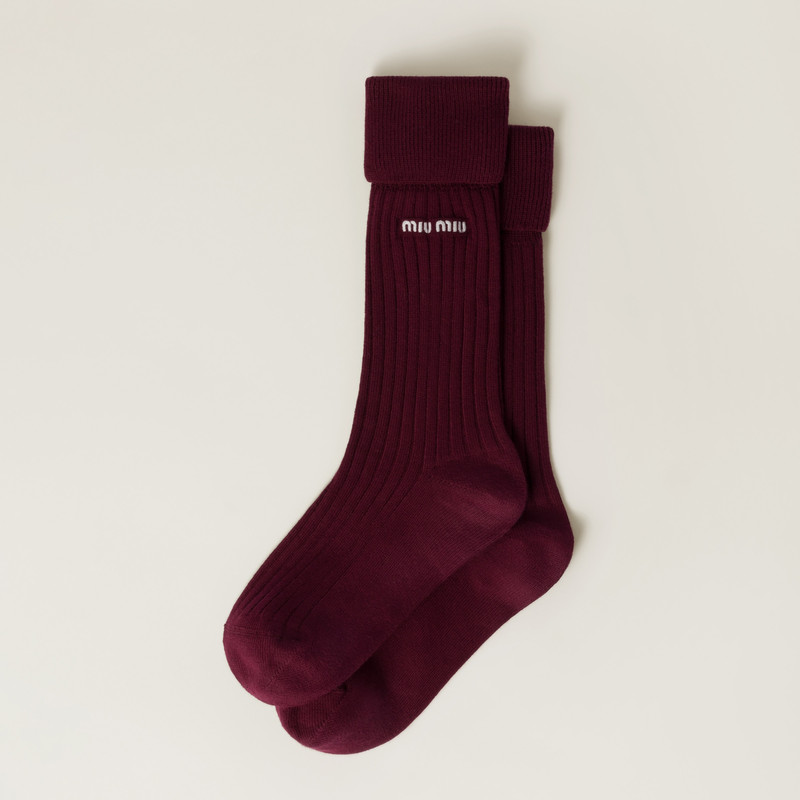 Ribbed knit socks 1