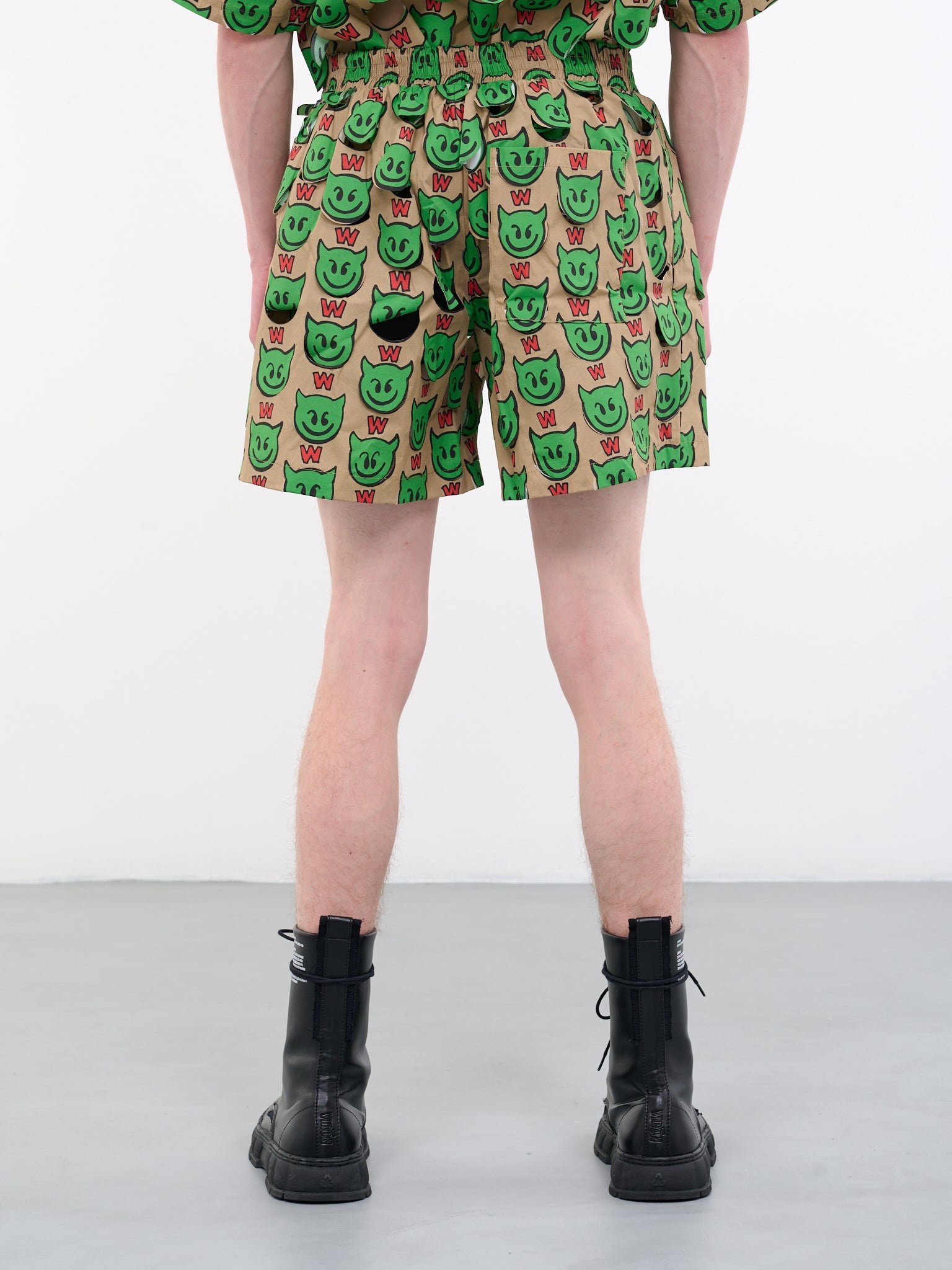 Walter Van Beirendonck Star Lasered Devil Shirt in Green for Men