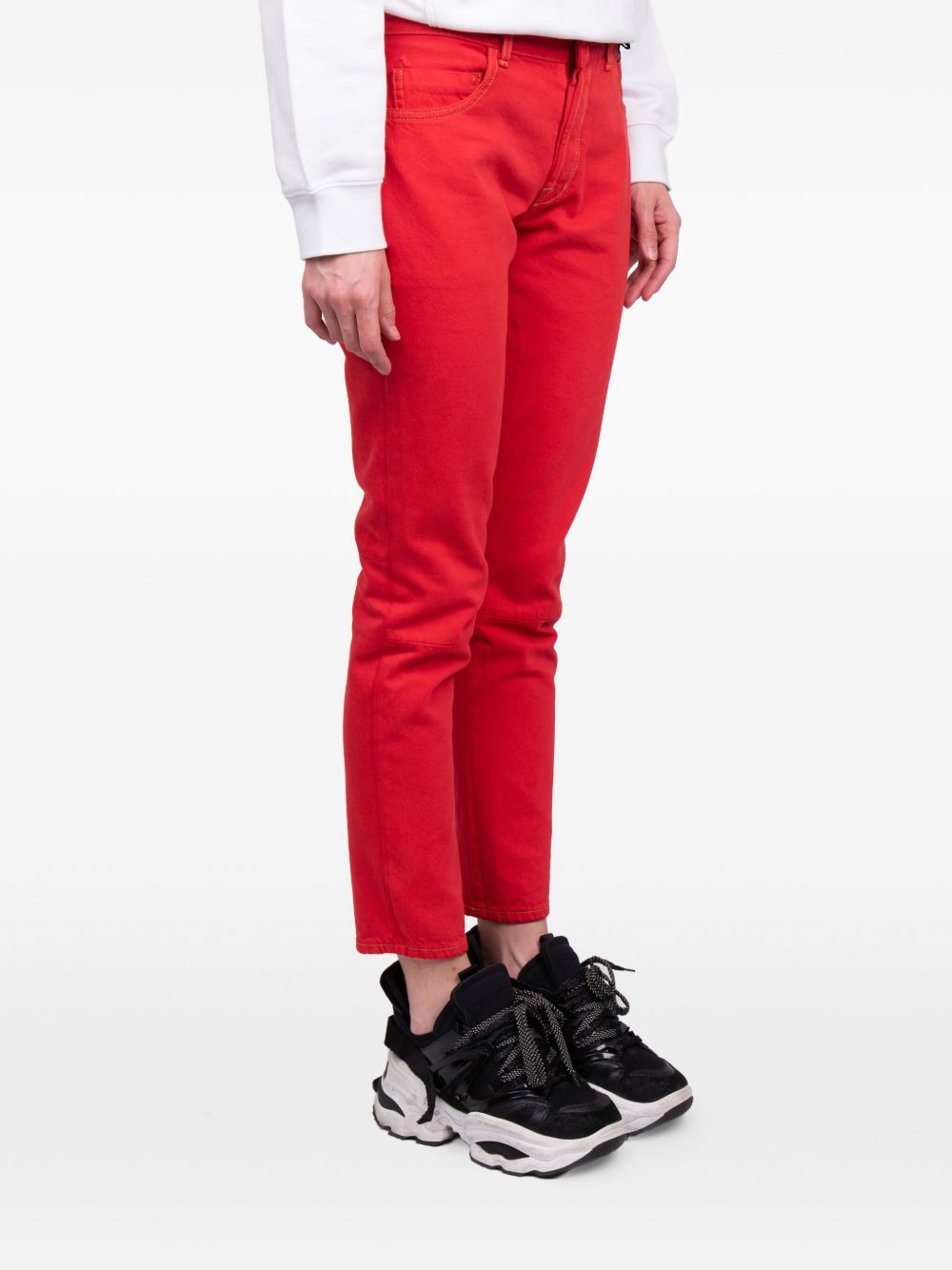 mid-rise tapered jeans - 2