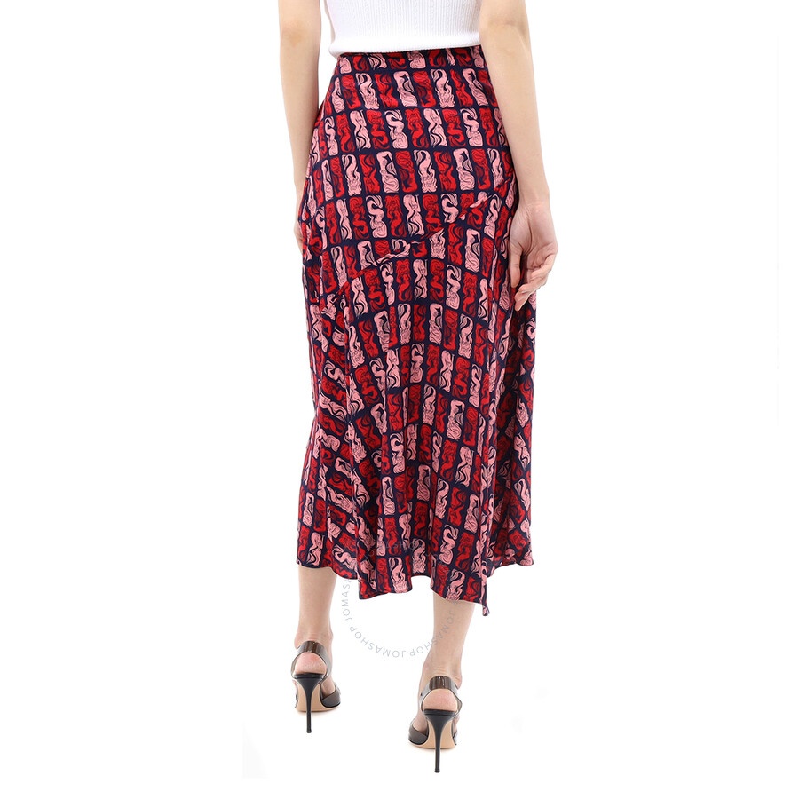 Kenzo Midnight Blue Mermaid Print Wrap Skirt - 3