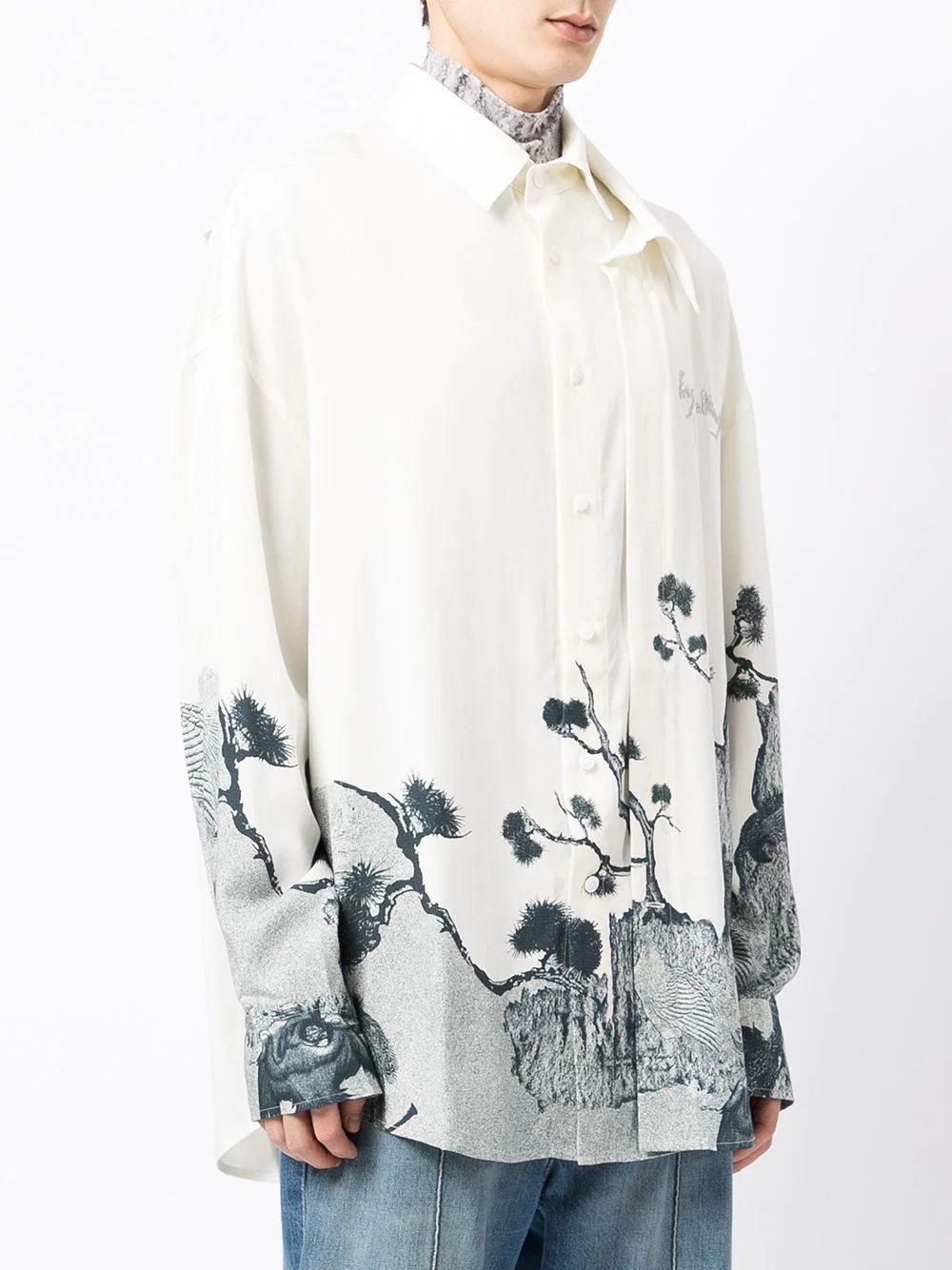 graphic-print long-sleeve shirt - 3