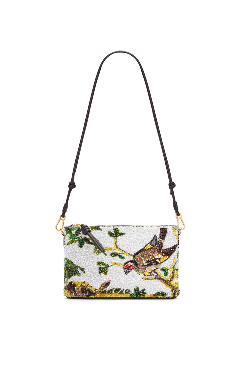 Small oblong pouch in beaded leather 4