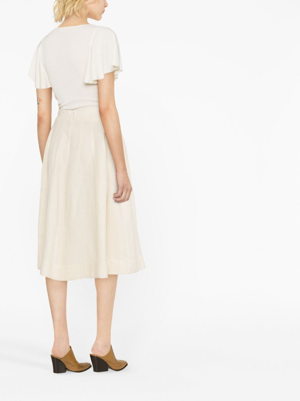 ruffled-sleeves knitted top - 4