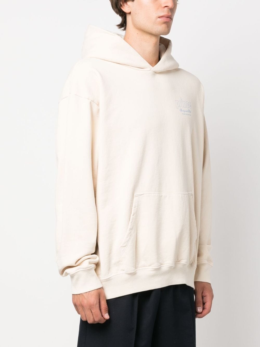 logo-print cotton hoodie - 5