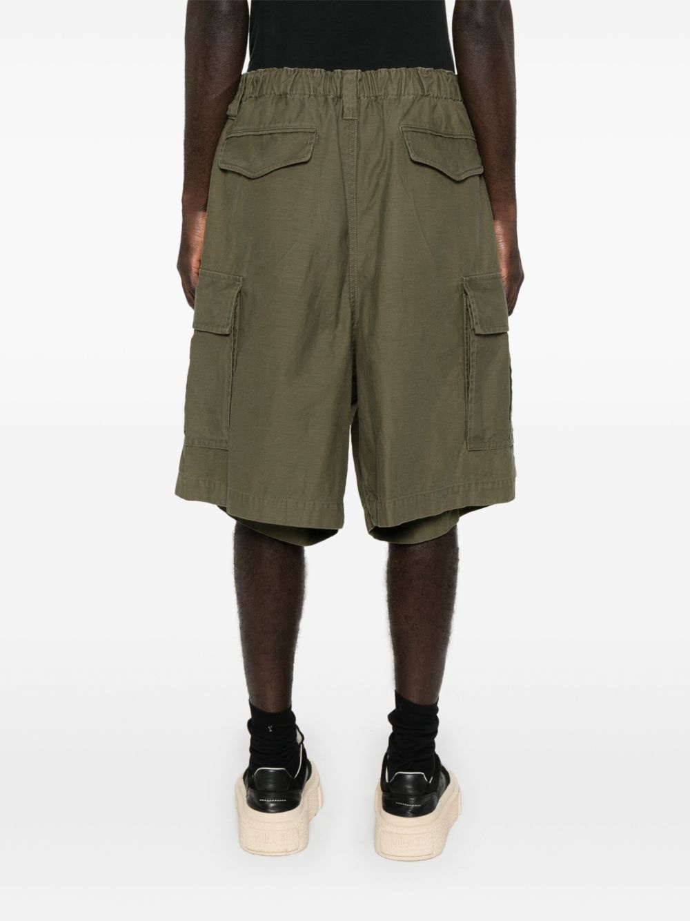 layered cargo shorts - 4