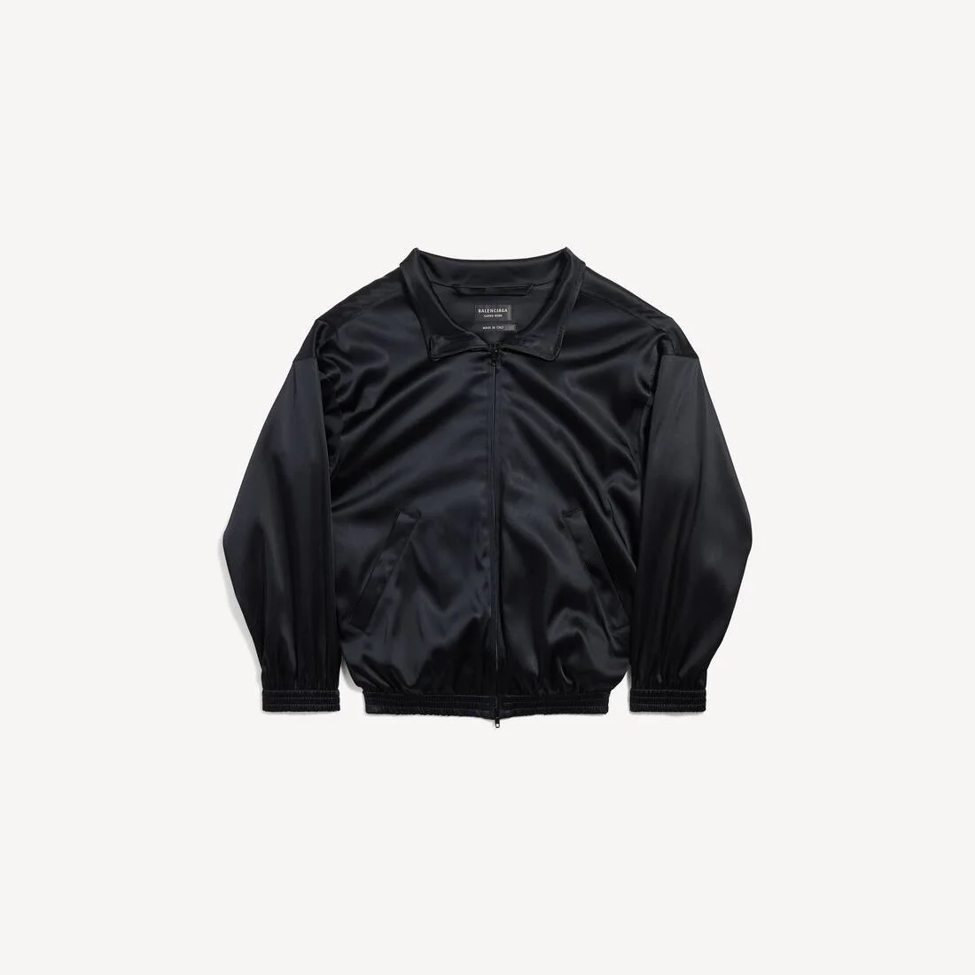 Women's Off-shoulder Tracksuit Jacket in Black - 1