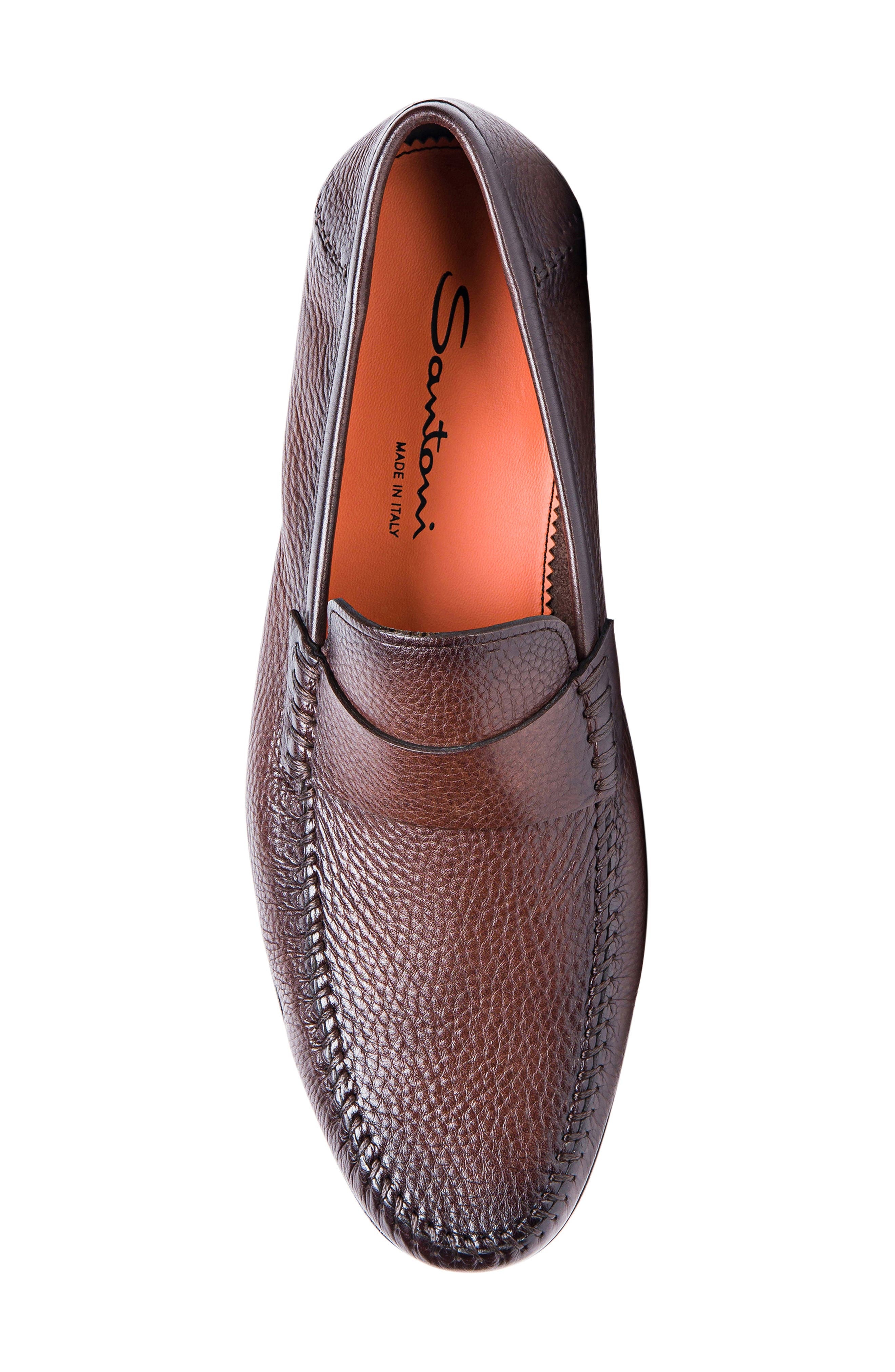 Santoni Paine Loafer in Dark Brown at Nordstrom - 5