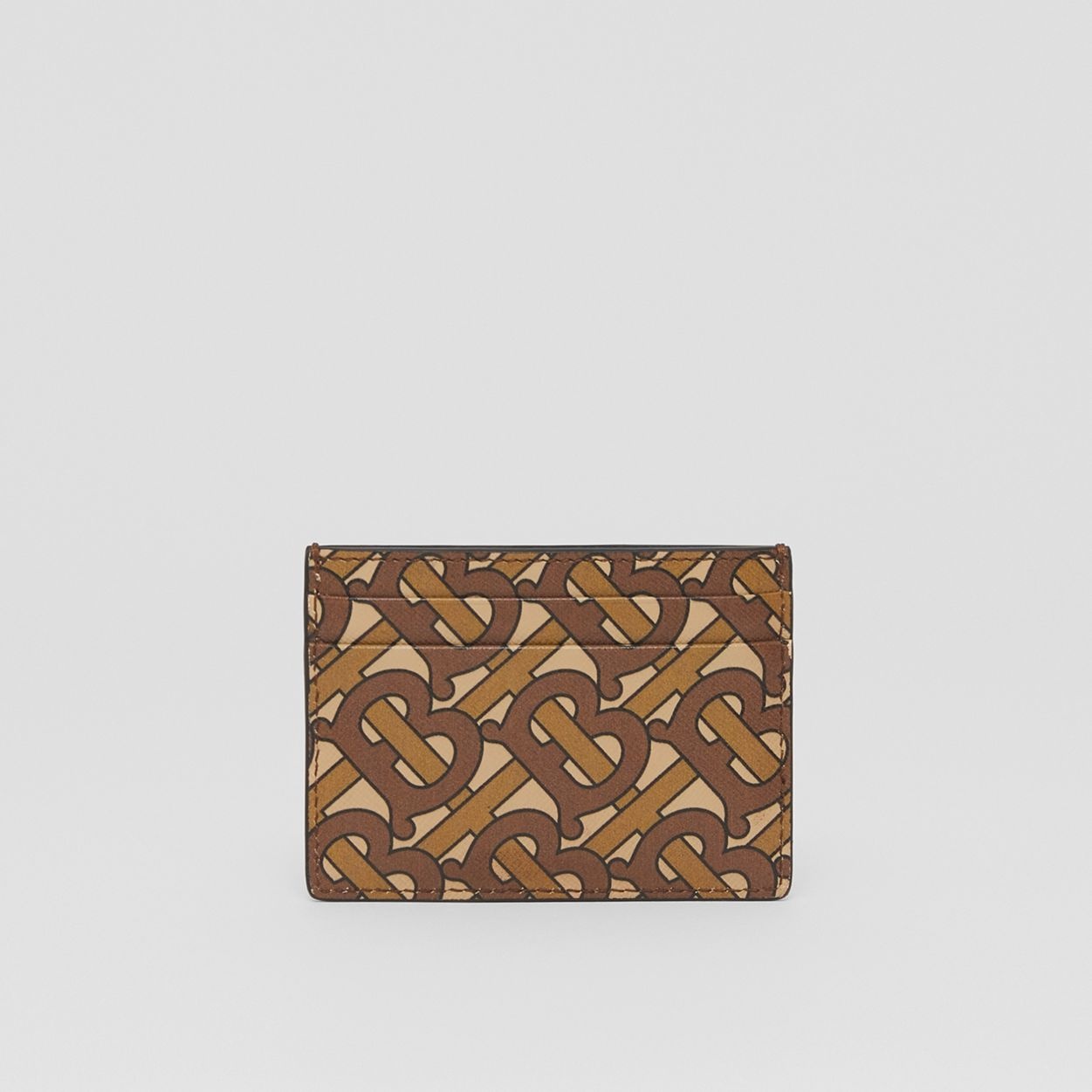 Monogram and Geometric Print Leather Card Case - 4