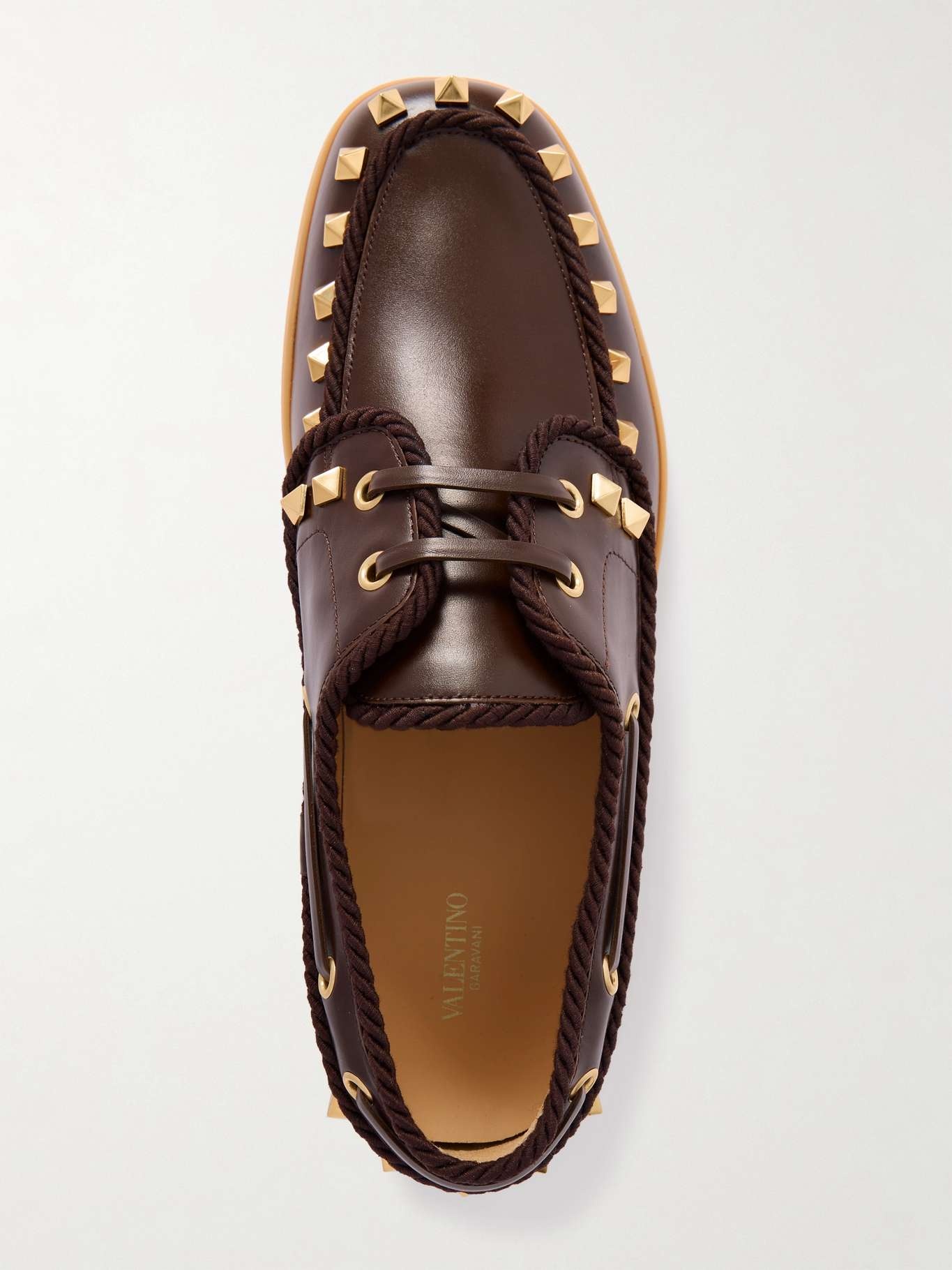 Palm Avenue studded leather loafers Dark brown - 5