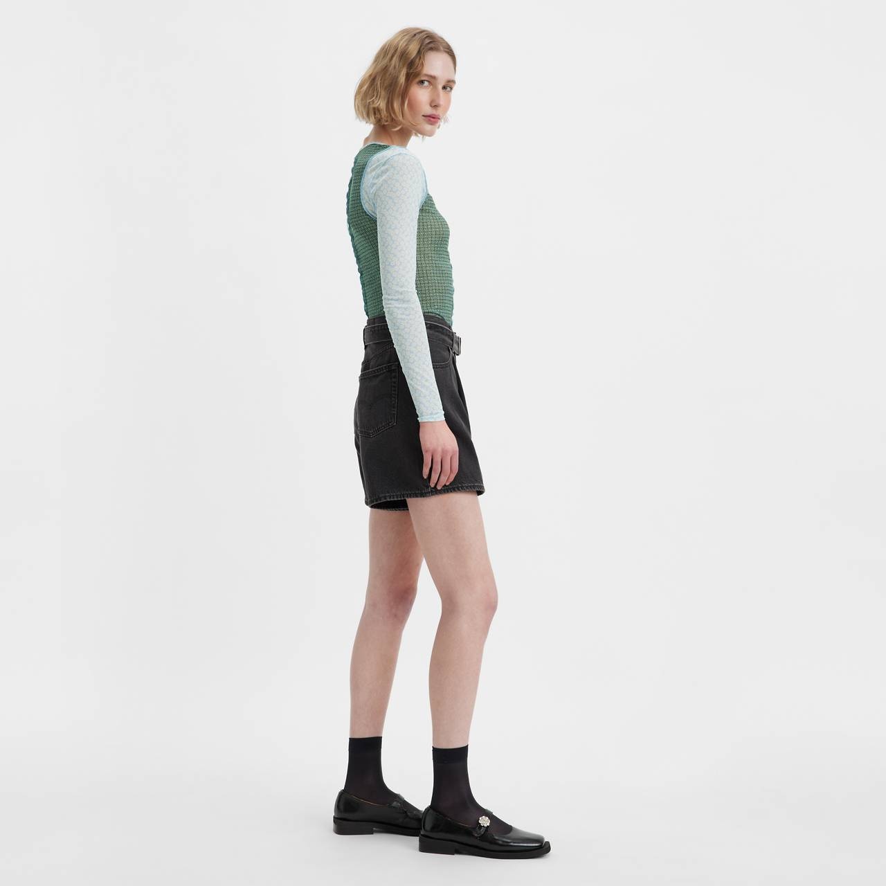 BELTED BAGGY WOMEN'S SHORTS - 3