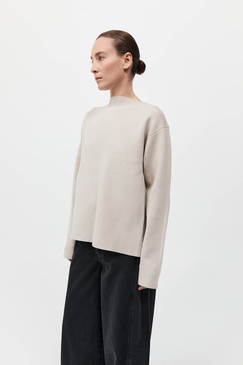 Milano Knit Scarf Jumper - Creme - 3