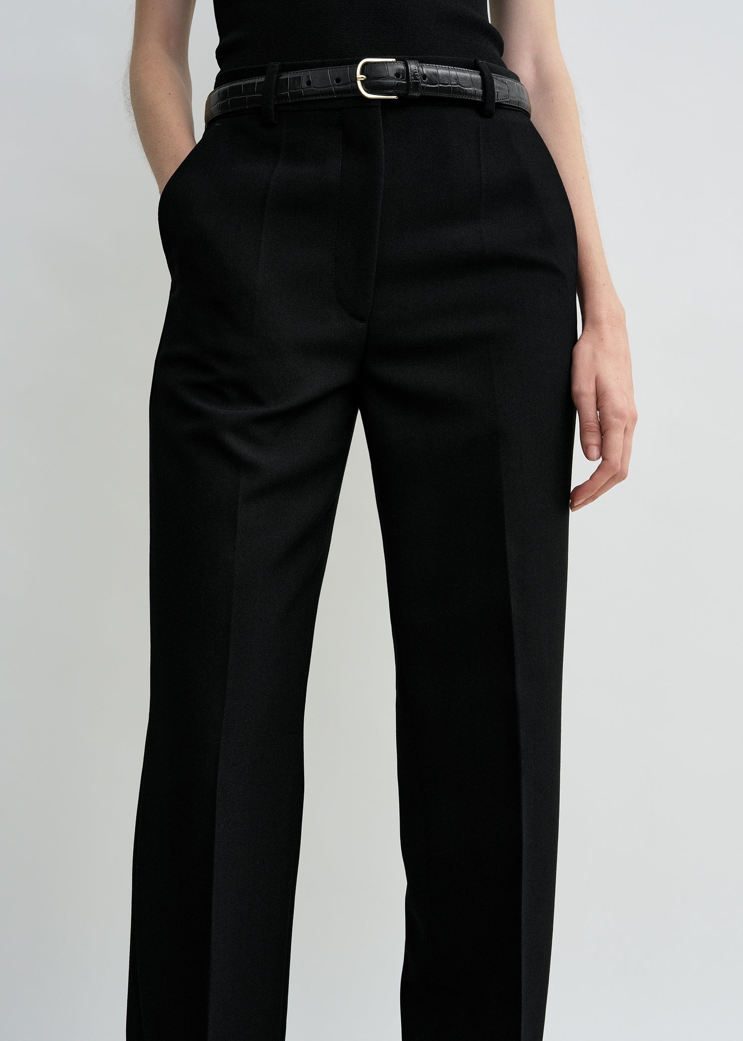 Straight suit trousers black - 5